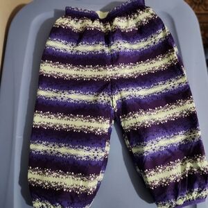 Purple and Cream Patterned Patagonia snow pants